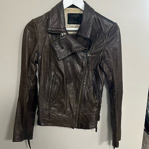 All saints leather jacket